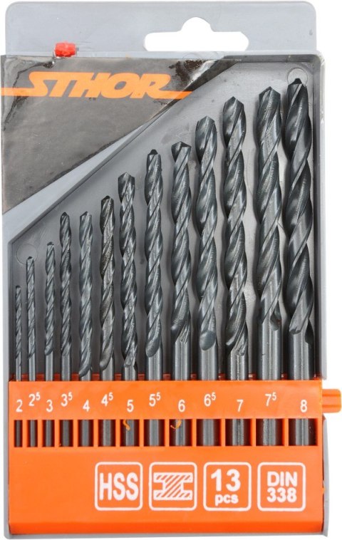 KOMPLET WIERTEŁ DO METALU 2.0-8.0MM 13SZT. KOMPLET WIERTEŁ DO METALU 2.0-8.0MM 13SZT.