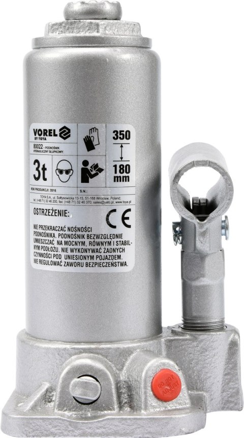 PODNOŚNIK HYDRAULICZNY SŁUPKOWY 3T PODNOŚNIK HYDRAULICZNY SŁUPKOWY 3T