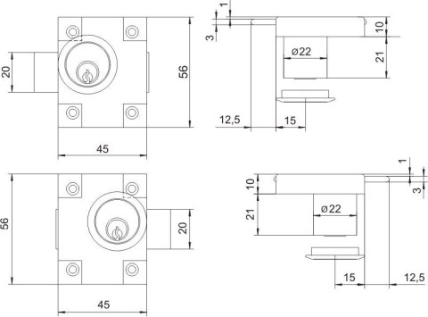 ZAMEK MEBLOWY ZMB-2 NIKLOWANY LEWY ZAMEK MEBLOWY ZMB-2 NIKLOWANY LEWY