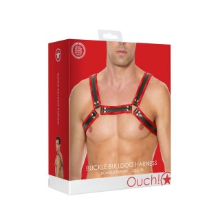 Skórzane szelki z klamrami - L/XL Ouch! by shots