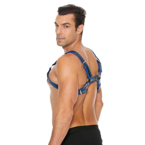 Skórzane szelki z klamrami - L/XL Ouch! by shots