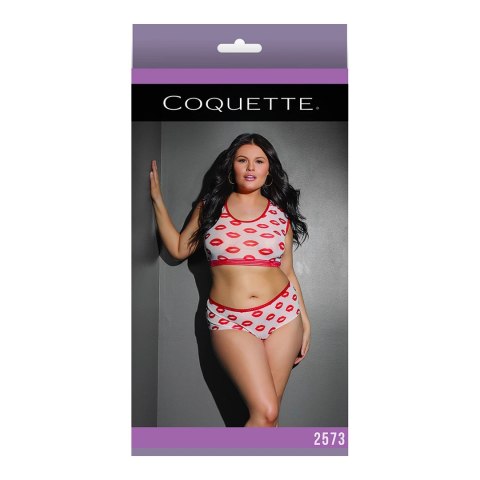 Coquette - Krótki top i szorty z nadrukiem - plus size Coquette - Krótki top i szorty z nadrukiem - plus size