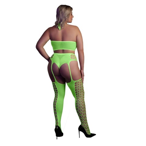 Dwuczęściowe body z krótkim topem i pończochami XL/XXXXL Ouch! by shots