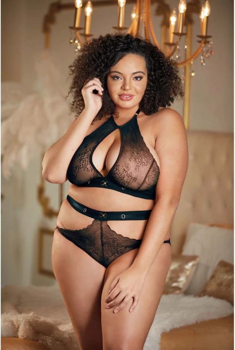 Body top+majtki z otwartym tyłkiem Halter Set LXL Allure Body top+majtki z otwartym tyłkiem Halter Set LXL Allure