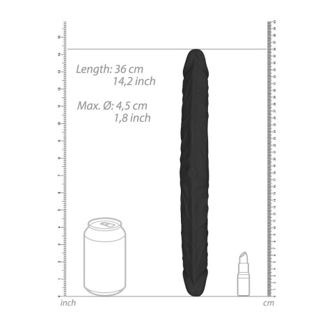 RealRock - Podwójne wygięte dildo - bardzo długie 36cm