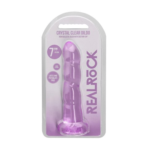 RealRock - Dildo z przyssawką karbowane 17 cm RealRock - Dildo z przyssawką karbowane 17 cm