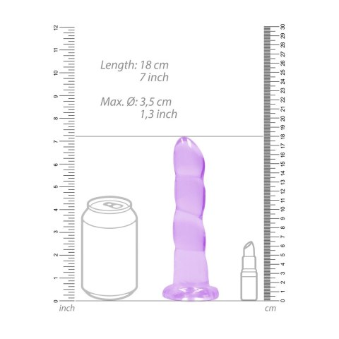 RealRock - Dildo z przyssawką karbowane 17 cm RealRock - Dildo z przyssawką karbowane 17 cm