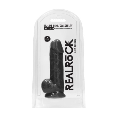 RealRock - Silikonowe dildo z jądrami 21,6 cm