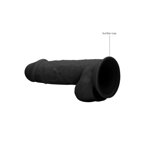 RealRock - Silikonowe dildo z jądrami 21,6 cm