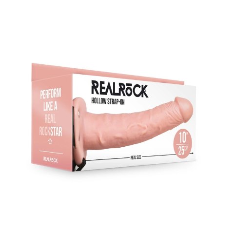RealRock - Wibrator - dildo na regulowanym pasku 24,5 cm RealRock - Wibrator - dildo na regulowanym pasku 24,5 cm