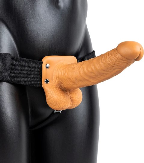 RealRock - Wibrator - dildo z jądrami na pasku 18 cm RealRock - Wibrator - dildo z jądrami na pasku 18 cm