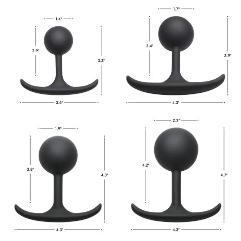 XR Brands - Silikonowy korek analny okrągły 4,4 cm XR Brands - Silikonowy korek analny okrągły 4,4 cm