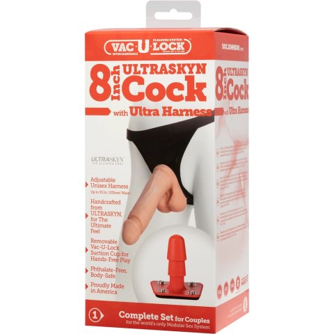 Doc Johnson - Uprząż z dildo - 20 cm Doc Johnson - Uprząż z dildo - 20 cm