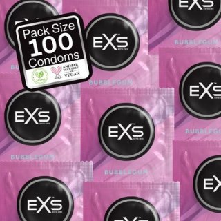 Prezerwatywy o smaku gumy balonowej 100 szt EXS