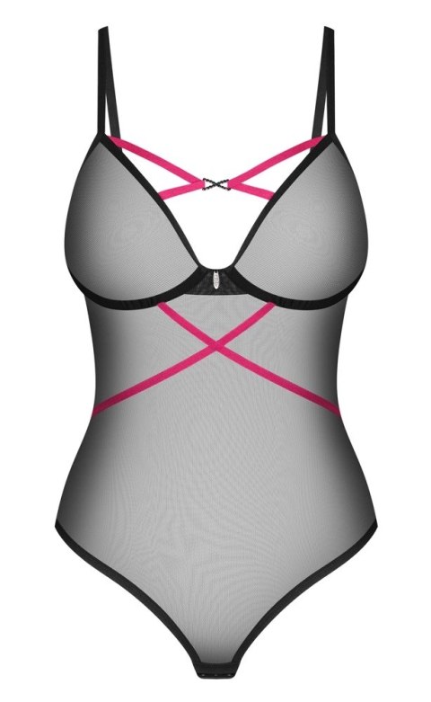 Obsessive - Seksowne Półprzezroczyste Body Z Różowymi Paseczkami Novenes M/L Obsessive - Seksowne Półprzezroczyste Body Z Różowymi Paseczkami Novenes M/L