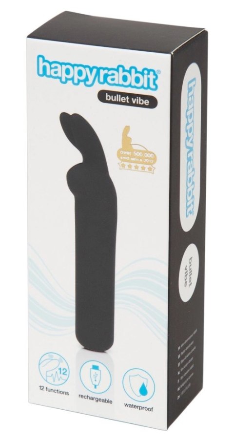 Happy Rabbit - Silikonowy Wibrator Króliczek Bullet Vibe Czarny Happy Rabbit - Silikonowy Wibrator Króliczek Bullet Vibe Czarny