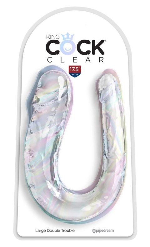 KKC - Podwójne Przezroczyste Dildo Large Double Trouble 44 CM KKC - Podwójne Przezroczyste Dildo Large Double Trouble 44 CM