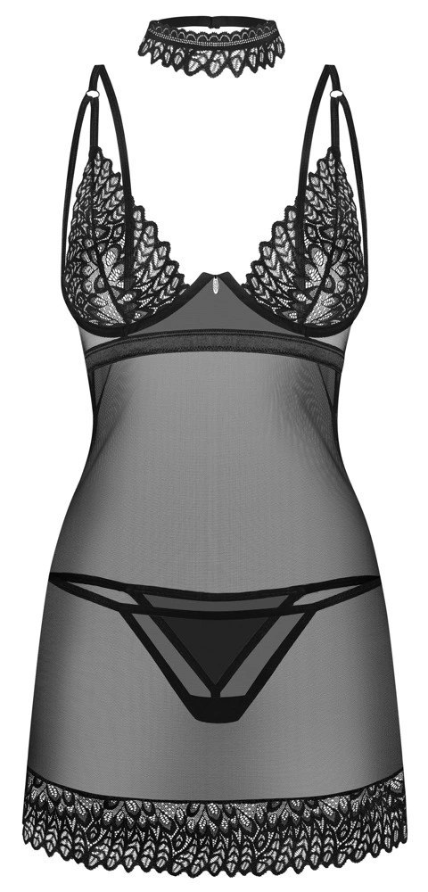 Obsessive - Seksowna Koszulka Nocna + Stringi i Choker Donarella XL/2XL Obsessive - Seksowna Koszulka Nocna + Stringi i Choker Donarella XL/2XL