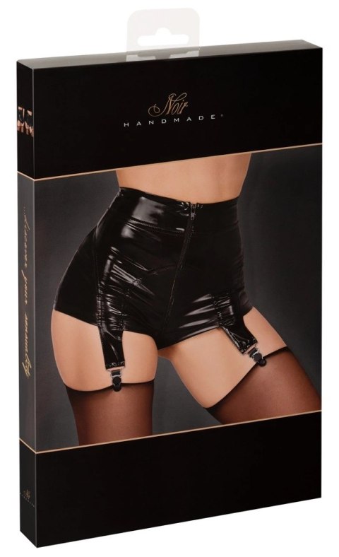 Noir - Seksowne Matowe Majtki Z Szelkami Do Pończoch Czarne XL Noir - Seksowne Matowe Majtki Z Szelkami Do Pończoch Czarne XL