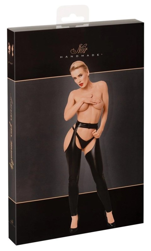 Noir - Seksowne Obcisłe Czarne Spodnie Bez Kroku XL Noir - Seksowne Obcisłe Czarne Spodnie Bez Kroku XL