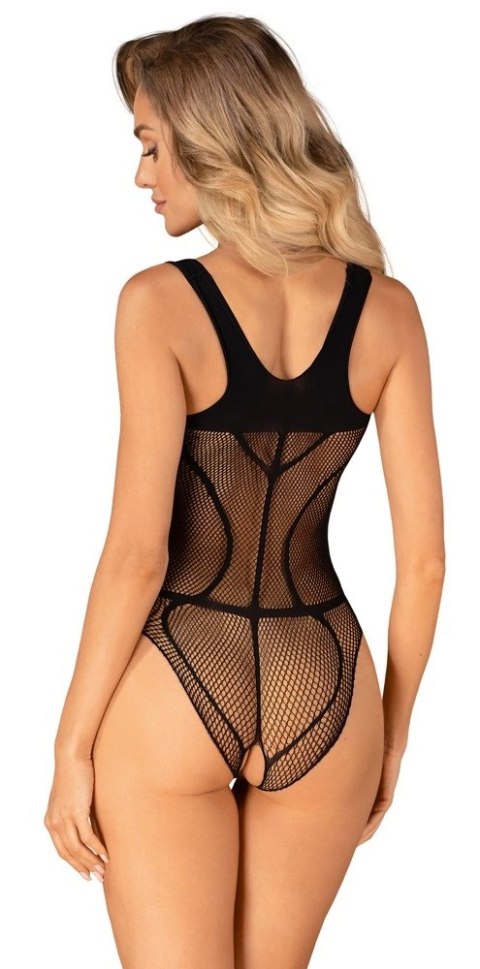 Obsessive - Seksowne Czarne Siateczkowe Body Bez Krocza B336 S-L Obsessive - Seksowne Czarne Siateczkowe Body Bez Krocza B336 S-L
