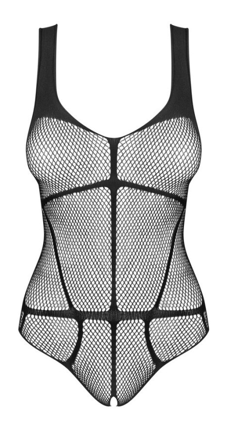 Obsessive - Seksowne Czarne Siateczkowe Body Bez Krocza B336 S-L Obsessive - Seksowne Czarne Siateczkowe Body Bez Krocza B336 S-L