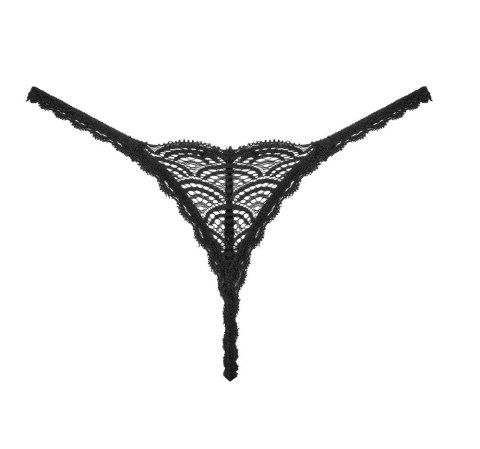 Obsessive - Seksowne Czarne Stringi Z Ozdobnym Paseczkiem Chemeris XL/2XL Obsessive - Seksowne Czarne Stringi Z Ozdobnym Paseczkiem Chemeris XL/2XL