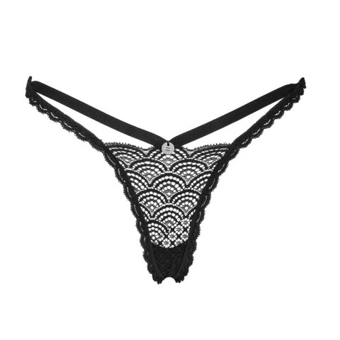 Obsessive - Seksowne Czarne Stringi Z Ozdobnym Paseczkiem Chemeris M/L Obsessive - Seksowne Czarne Stringi Z Ozdobnym Paseczkiem Chemeris M/L