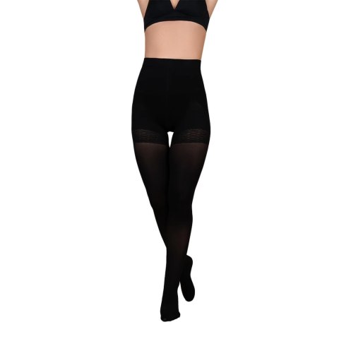 Bye Bra - Total Push Up Rajstopy czarne L Bye Bra - Total Push Up Rajstopy czarne L
