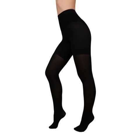 Bye Bra - Total Shaper rajstopy modelujące brzuch czarne L Bye Bra - Total Shaper rajstopy modelujące brzuch czarne L