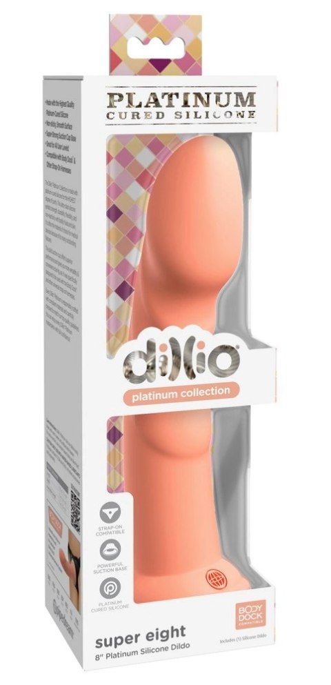 Dillio Platinum - Dildo Z Rowkami Stymulującymi I Żołędziem 21 cm Super Eight Pomarańczowe Dillio Platinum - Dildo Z Rowkami Stymulującymi I Żołędziem 21 cm Super Eight Pomarańczowe
