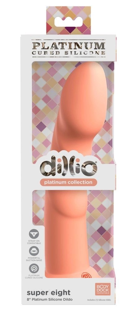 Dillio Platinum - Dildo Z Rowkami Stymulującymi I Żołędziem 21 cm Super Eight Pomarańczowe Dillio Platinum - Dildo Z Rowkami Stymulującymi I Żołędziem 21 cm Super Eight Pomarańczowe