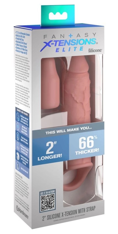FXTE - Nakładka Na Penisa 66% Grubszy Penis + 7,1 CM Cielisty FXTE - Nakładka Na Penisa 66% Grubszy Penis + 7,1 CM Cielisty