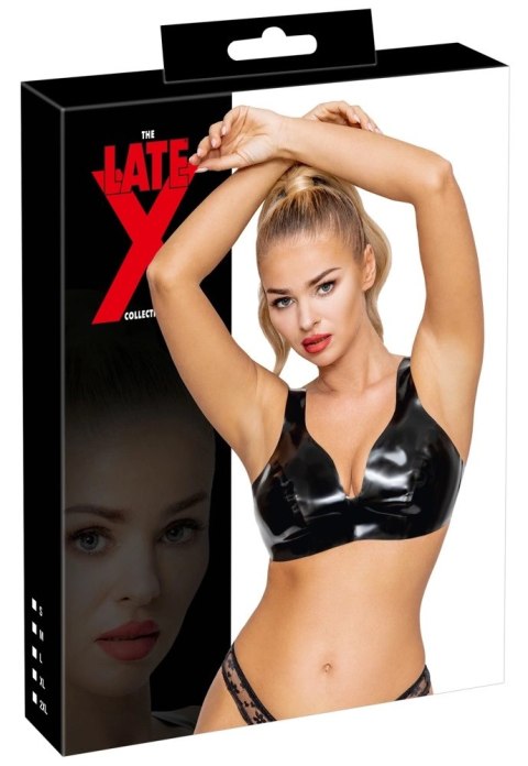 LATE X - Seksowny Czarny Lateksowy Biustonosz XL LATE X - Seksowny Czarny Lateksowy Biustonosz XL