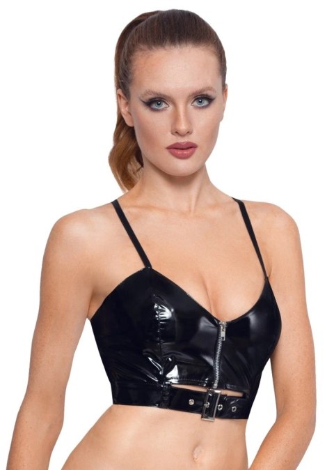 Black Level - Seksowny Vinylowy Top Z Zamkiem XL Black Level - Seksowny Vinylowy Top Z Zamkiem XL