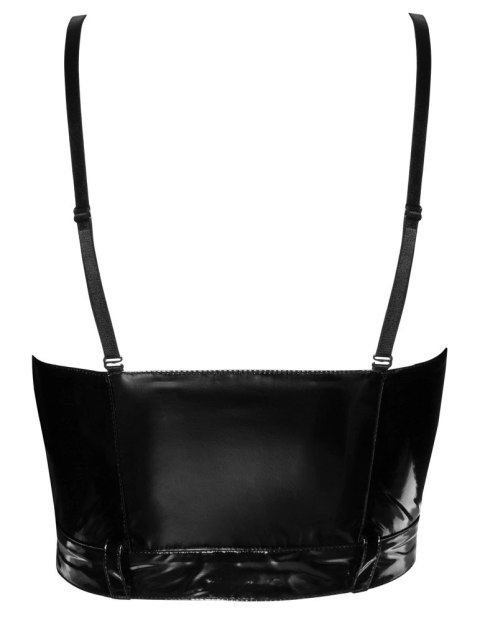 Black Level - Seksowny Vinylowy Top Z Zamkiem S Black Level - Seksowny Vinylowy Top Z Zamkiem S