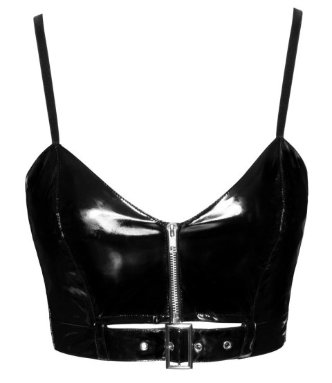 Black Level - Seksowny Vinylowy Top Z Zamkiem XS Black Level - Seksowny Vinylowy Top Z Zamkiem XS