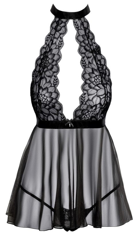 Kissable - Seksowna Prześwitująca Haleczka Z Elegancką Koronką Czarna S/M Kissable - Seksowna Prześwitująca Haleczka Z Elegancką Koronką Czarna S/M
