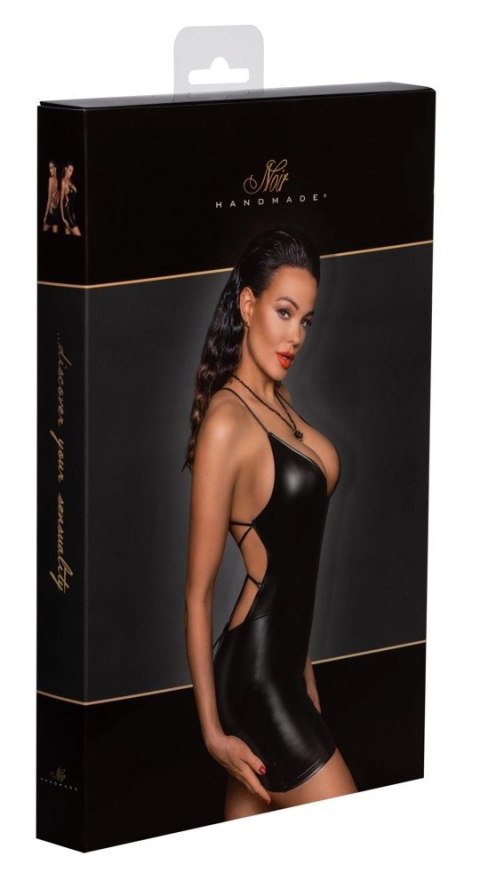 Noir - Mini Sukienka Z Seksownym Sznurowaniem Z Tyłu Czarna XL Noir - Mini Sukienka Z Seksownym Sznurowaniem Z Tyłu Czarna XL