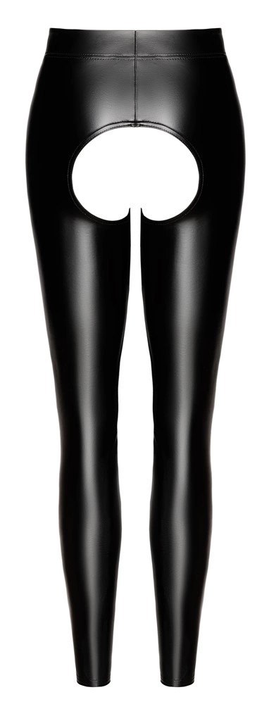 Noir - Seksowne Legginsy Z Wysoką Talią Bez Krocza I Odkrytymi Pośladkami S Noir - Seksowne Legginsy Z Wysoką Talią Bez Krocza I Odkrytymi Pośladkami S