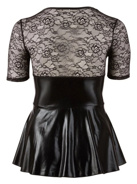 Cottelli CURVES - Czarna Mini Sukienka Z Czerwonym Sznurowaniem XL Cottelli CURVES - Czarna Mini Sukienka Z Czerwonym Sznurowaniem XL