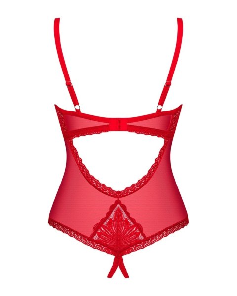 Obsessive - Delikatne Koronkowe Body Bez Krocza Z Małym Serduszkiem Chilisa M/L Obsessive - Delikatne Koronkowe Body Bez Krocza Z Małym Serduszkiem Chilisa M/L