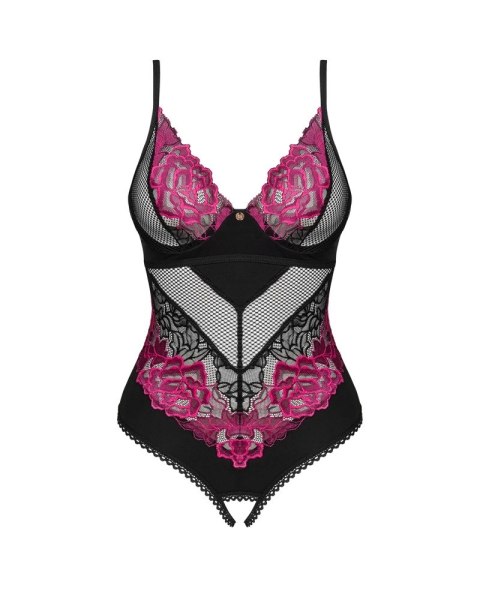 Obsessive - Seksowne Body Z Kwiatowej Koronki Bez Krocza Rosenty XL/2XL Obsessive - Seksowne Body Z Kwiatowej Koronki Bez Krocza Rosenty XL/2XL