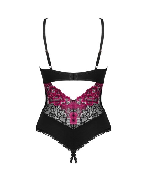 Obsessive - Seksowne Body Z Kwiatowej Koronki Bez Krocza Rosenty XL/2XL Obsessive - Seksowne Body Z Kwiatowej Koronki Bez Krocza Rosenty XL/2XL