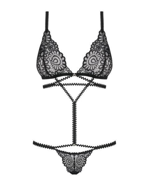Obsessive - Seksowne Mocno Wycięte Body Z Paseczków Czarne S/M Obsessive - Seksowne Mocno Wycięte Body Z Paseczków Czarne S/M