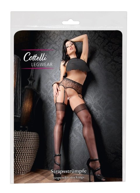 Cottelli LEGWEAR - Czarne Jedwabiste Pończochy Do Pasa 7 Cottelli LEGWEAR - Czarne Jedwabiste Pończochy Do Pasa 7