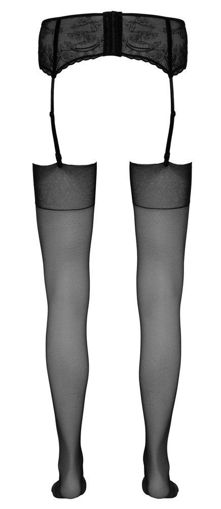 Cottelli LEGWEAR - Czarne Jedwabiste Pończochy Do Pasa 7 Cottelli LEGWEAR - Czarne Jedwabiste Pończochy Do Pasa 7