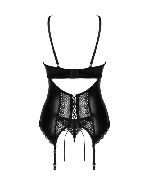 Obsessive - Seksowny Gorset Z Paskami Do Pończoch i Stringi Norides Czarne XL/2XL Obsessive - Seksowny Gorset Z Paskami Do Pończoch i Stringi Norides Czarne XL/2XL