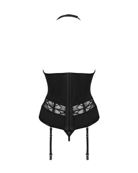 Obsessive - Siateczkowa Koszulka Z Paskami Do Pończoch I Stringi W Komplecie Serafia XL/2XL Obsessive - Siateczkowa Koszulka Z Paskami Do Pończoch I Stringi W Komplecie Serafia XL/2XL