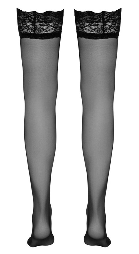 Cottelli LEGWEAR - Czarne Klasyczne Pończochy Z Wysoką Koronką 3 Cottelli LEGWEAR - Czarne Klasyczne Pończochy Z Wysoką Koronką 3